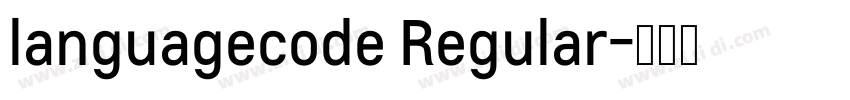 languagecode Regular字体转换